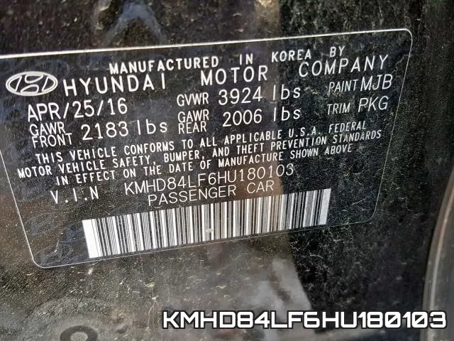 KMHD84LF6HU180103 фото 2