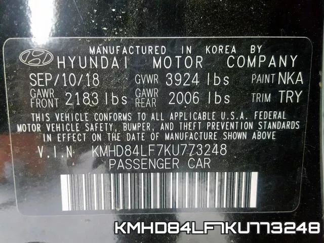 KMHD84LF7KU773248 фото 2