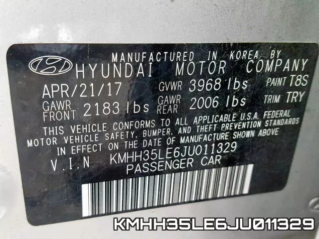 KMHH35LE6JU011329 фото 2