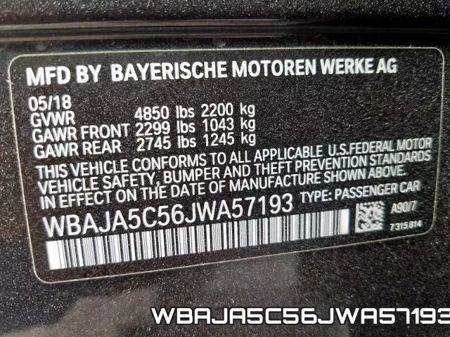 WBAJA5C56JWA57193 фото 2