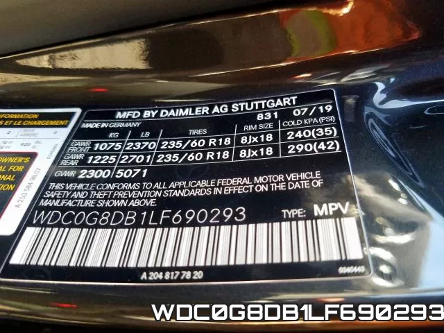 WDC0G8DB1LF690293 фото 2