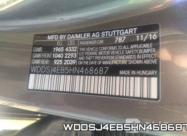 WDDSJ4EB5HN468687 фото 10