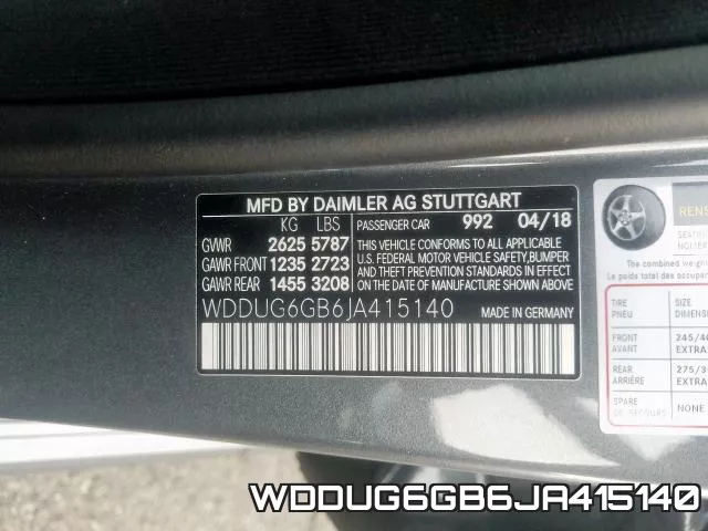 WDDUG6GB6JA415140 фото 2