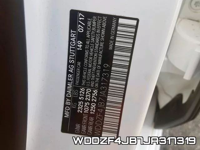 WDDZF4JB7JA317319 фото 2