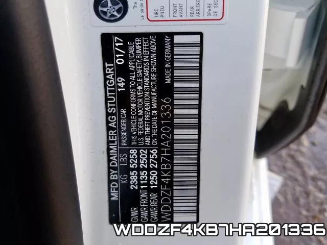 WDDZF4KB7HA201336 фото 2