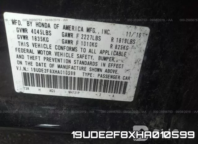 19UDE2F8XHA010599 фото 10
