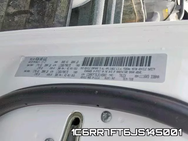 1C6RR7FT6JS145001 фото 2