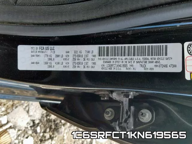 1C6SRFCT1KN619565 фото 2