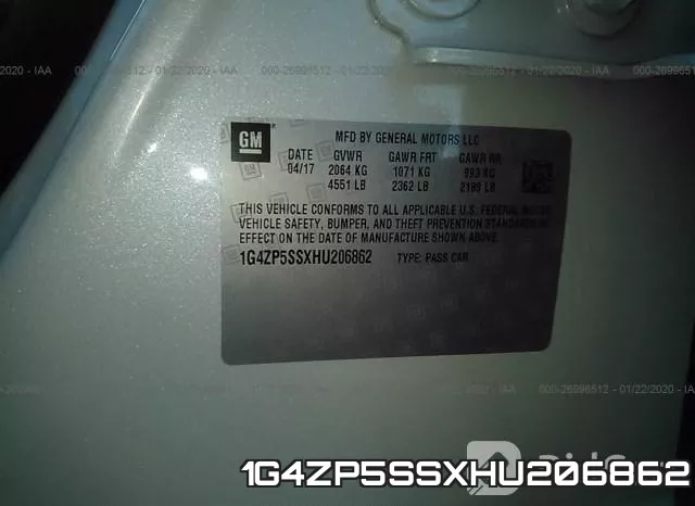 1G4ZP5SSXHU206862 фото 10