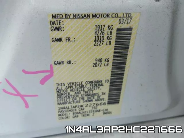 1N4AL3AP2HC227666 фото 2