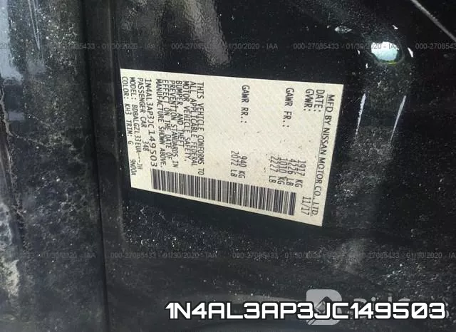 1N4AL3AP3JC149503 фото 10