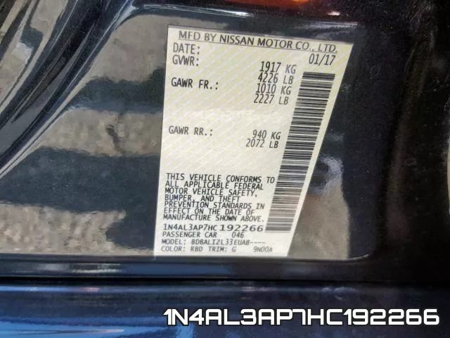 1N4AL3AP7HC192266 фото 2