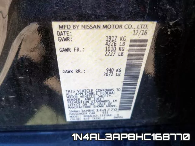 1N4AL3AP8HC168770 фото 2