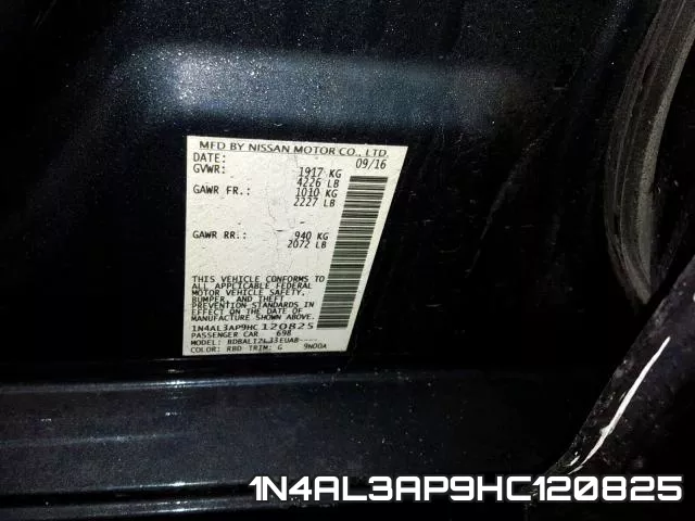 1N4AL3AP9HC120825 фото 2