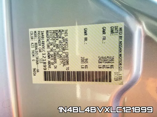 1N4BL4BVXLC121899 фото 2