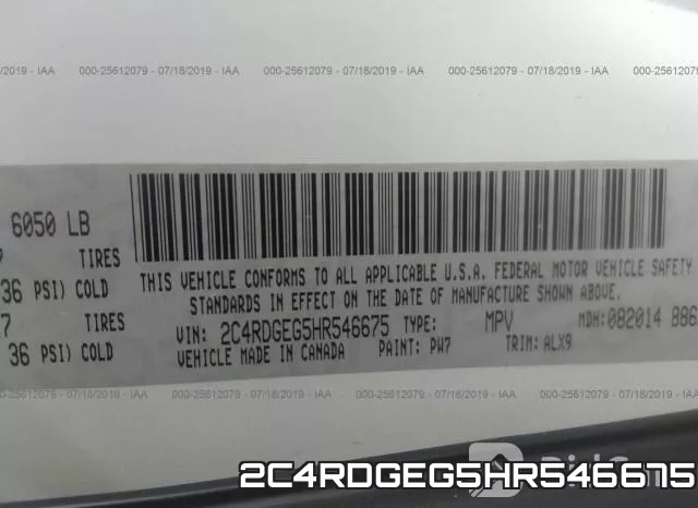 2C4RDGEG5HR546675 фото 10