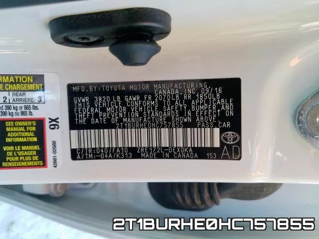 2T1BURHE0HC757855 фото 2