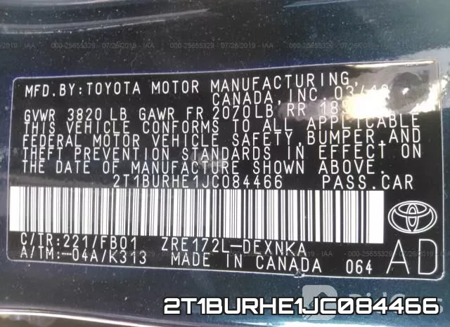 2T1BURHE1JC084466 фото 10