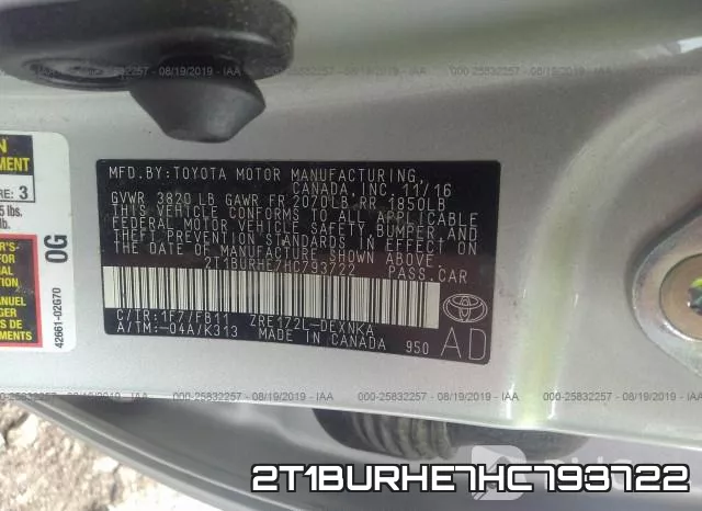 2T1BURHE7HC793722 фото 10
