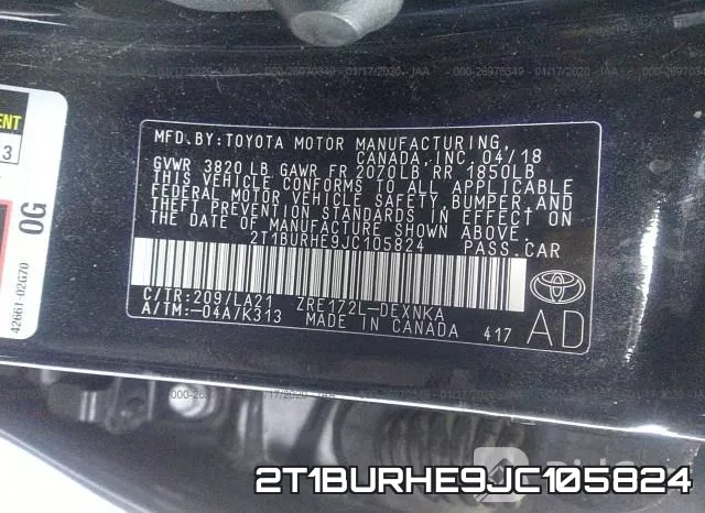 2T1BURHE9JC105824 фото 10