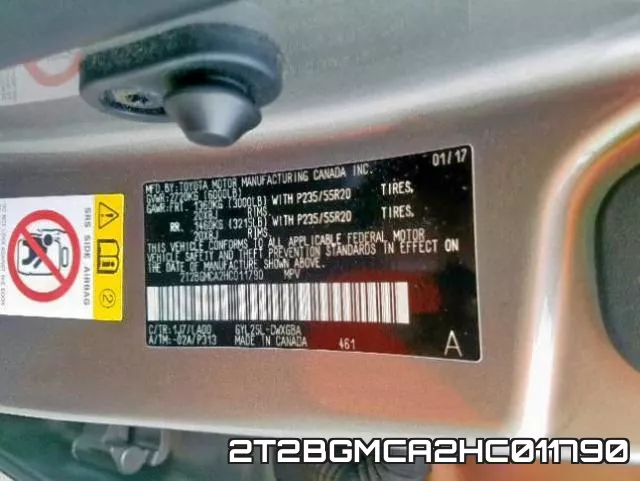 2T2BGMCA2HC011790 фото 2
