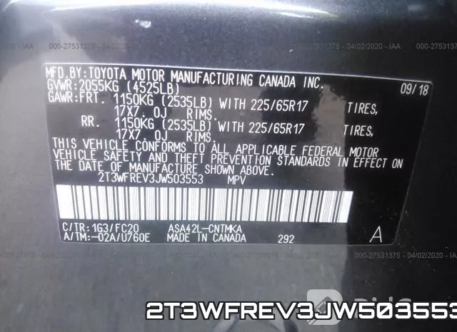 2T3WFREV3JW503553 фото 10