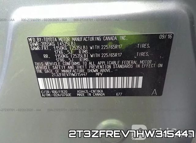 2T3ZFREV7HW315447 фото 10