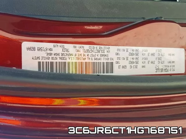 3C6JR6CT1HG768751 фото 2