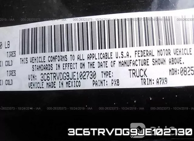 3C6TRVDG9JE102730 фото 10