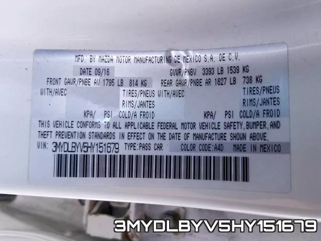 3MYDLBYV5HY151679 фото 2
