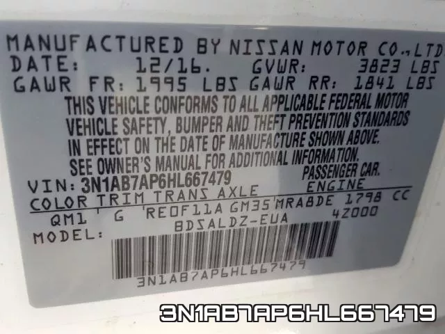 3N1AB7AP6HL667479 фото 2