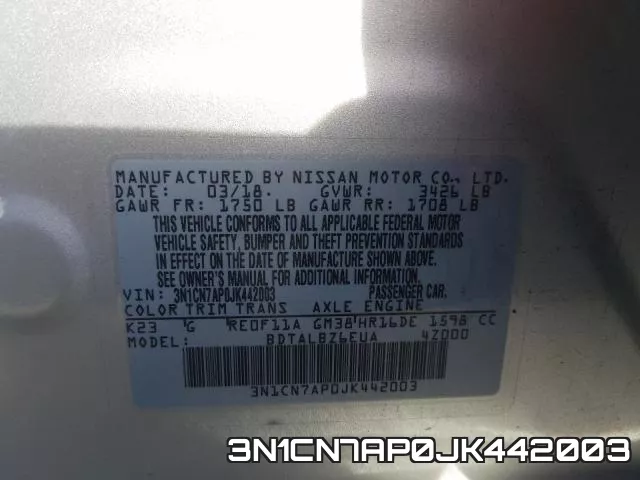 3N1CN7AP0JK442003 фото 2