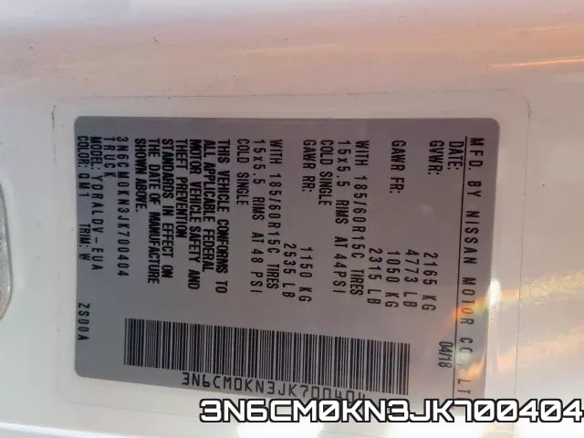 3N6CM0KN3JK700404 фото 2