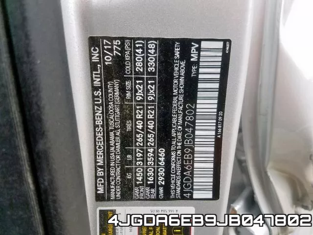 4JGDA6EB9JB047802 фото 2