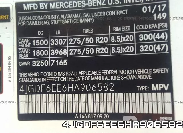 4JGDF6EE6HA906582 фото 10