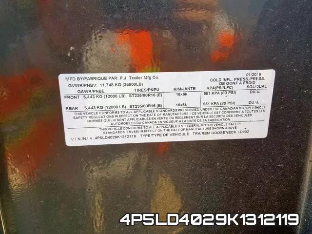 4P5LD4029K1312119 фото 2