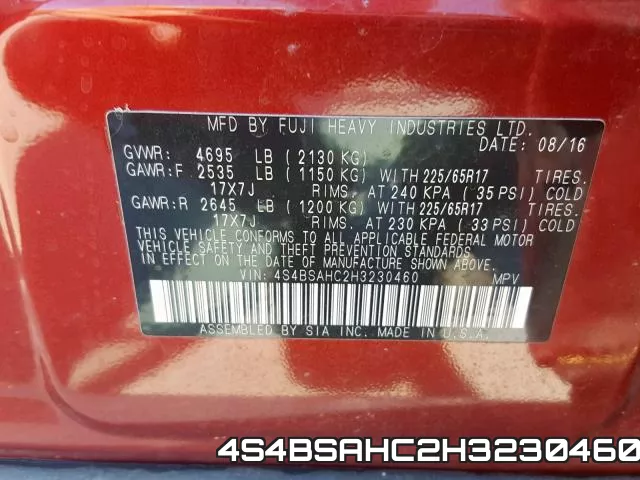 4S4BSAHC2H3230460 фото 2