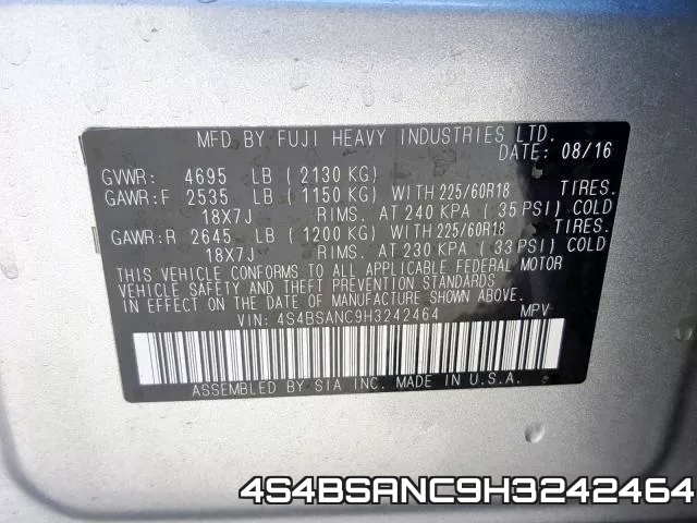 4S4BSANC9H3242464 фото 2