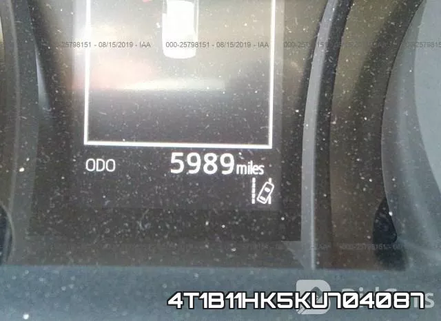 4T1B11HK5KU704087 фото 8