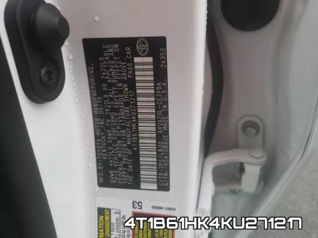 4T1B61HK4KU271217 фото 2