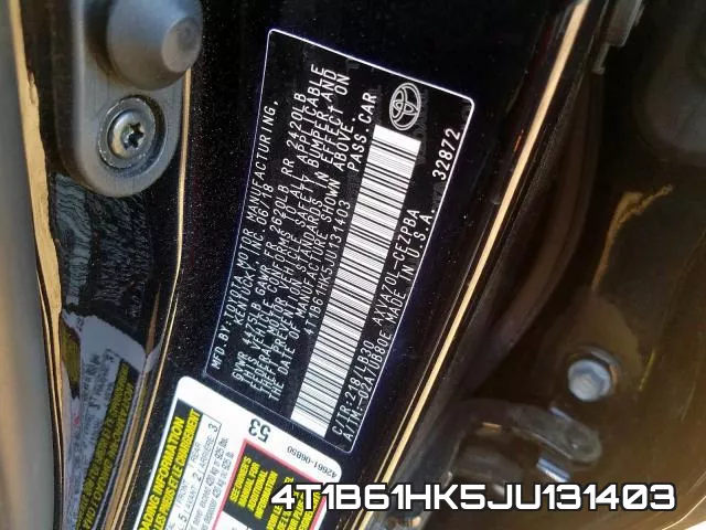 4T1B61HK5JU131403 фото 2