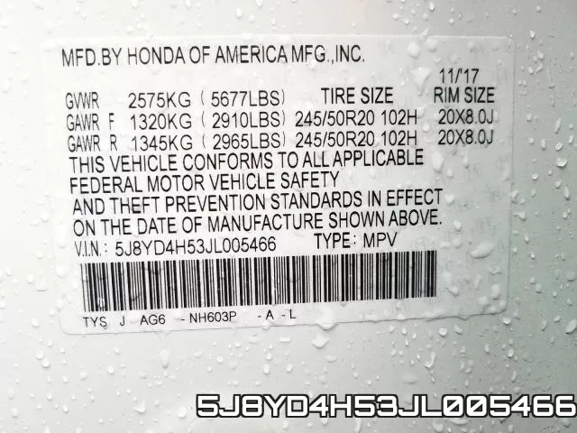 5J8YD4H53JL005466 фото 2