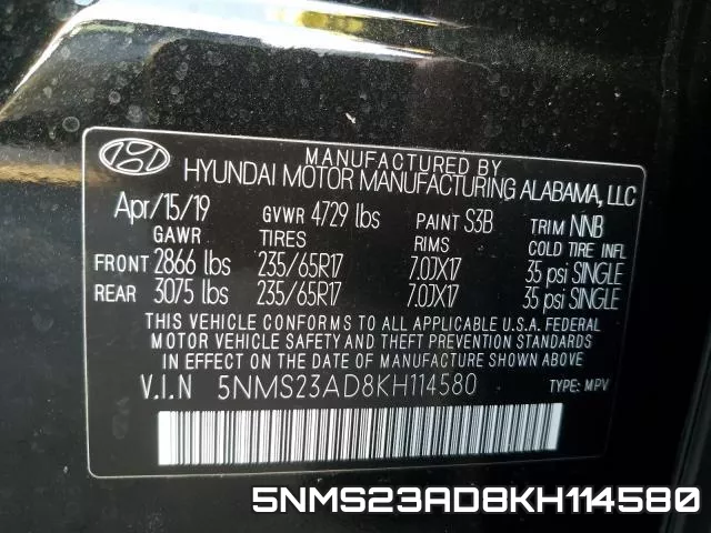 5NMS23AD8KH114580 фото 2