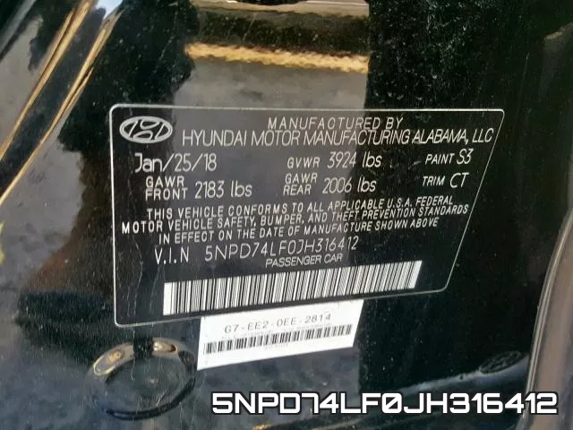 5NPD74LF0JH316412 фото 2