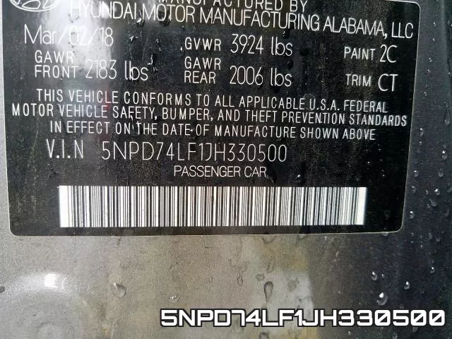 5NPD74LF1JH330500 фото 2