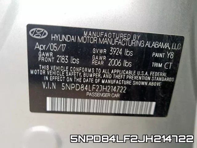 5NPD84LF2JH214722 фото 2