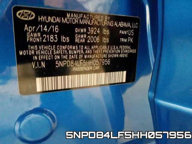 5NPD84LF5HH057956 фото 2