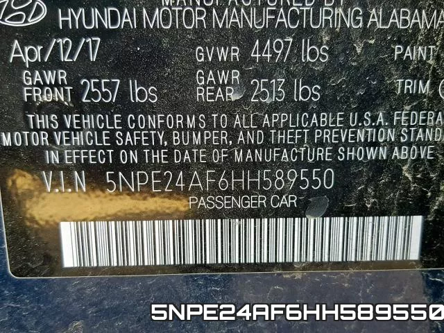 5NPE24AF6HH589550 фото 2