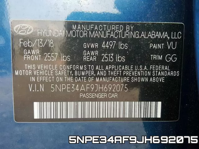 5NPE34AF9JH692075 фото 2