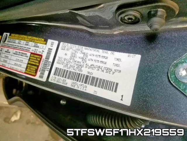 5TFSW5F17HX219559 фото 2